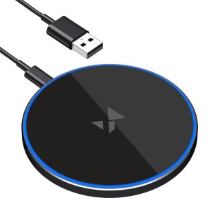 Ładowarka indukcyjna bezprzewodowa Qi z kablem USB-C 15W - czarny WOZINSKY