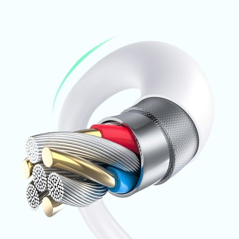 Ładowarka sieciowa GaN USB-A USB-C z kablem USB-C 65W - biała WOZINSKY