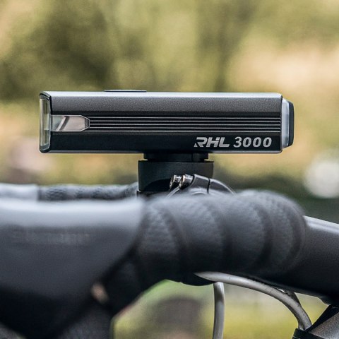 Lampka rowerowa przednia z kablem USB-C 3000 lm - czarna WOZINSKY