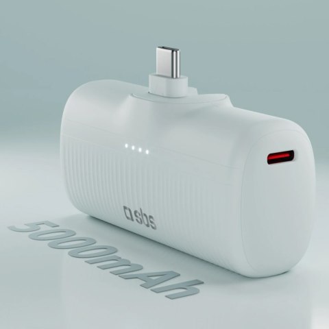 Powerbank EcoPower 5000 mAh 10W z wbudowanym portem USB-C - szary SBS