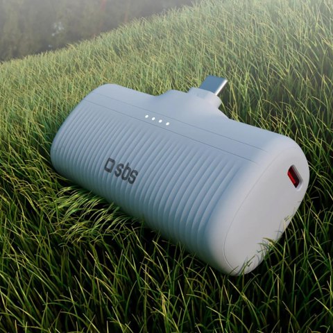 Powerbank EcoPower 5000 mAh 10W z wbudowanym portem USB-C - szary SBS