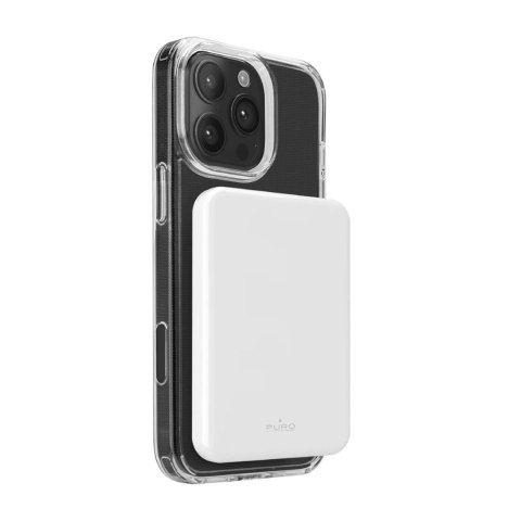 Powerbank magnetyczny 5000mAh MagSafe USB-C Qi2 PD 20W - biały PURO