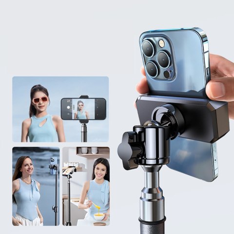 Statyw trójnożny tripod mocny ze stali węglowej 1.7m - czarny WOZINSKY