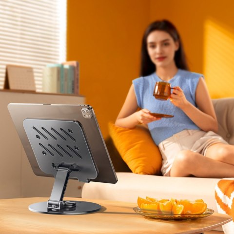 Stojak podstawka biurkowa na tablet składana 360 - szary WOZINSKY