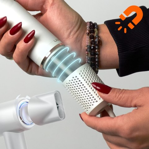 Suszarka do włosów z jonizacją dyfuzorem H100 1500W - biała UWANT