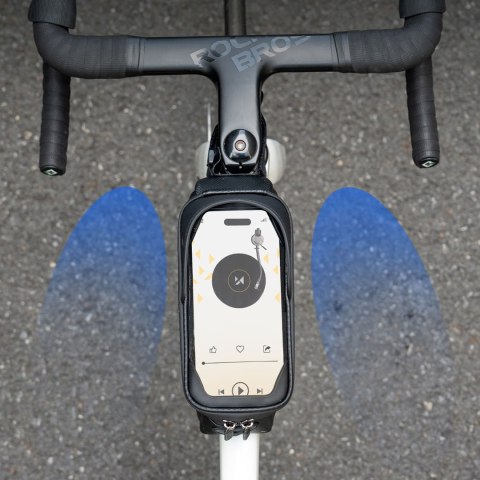 Torba sakwa rowerowa na ramę pancerna z kieszonką na telefon 1.7 l - czarna WOZINSKY
