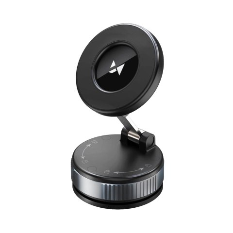 Uchwyt samochodowy magnetyczny na deskę rozdzielczą szybę - czarny WOZINSKY