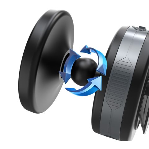 Uchwyt samochodowy z ładowarką Qi kompatybilny z MagSafe 15W - czarny WOZINSKY