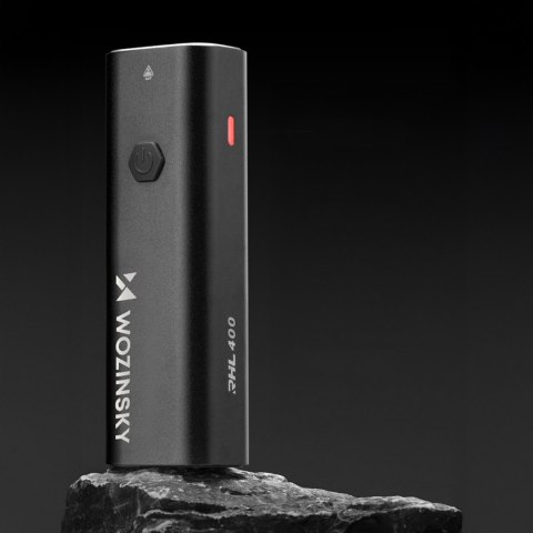 Zestaw lampek rowerowych akumulatorowych przednia tylna 400 lm - czarny WOZINSKY