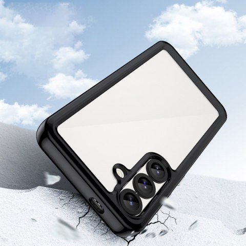 Etui pokrowiec na Samsung Galaxy S25 Edge z elastyczną ramką Outer Space Case - czarne HURTEL