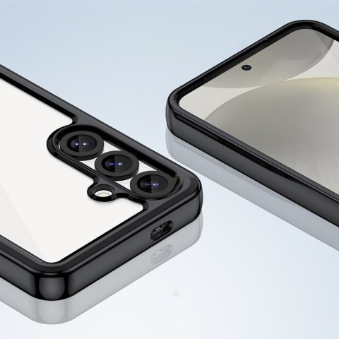 Etui pokrowiec na Samsung Galaxy S25 Edge z elastyczną ramką Outer Space Case - czarne HURTEL