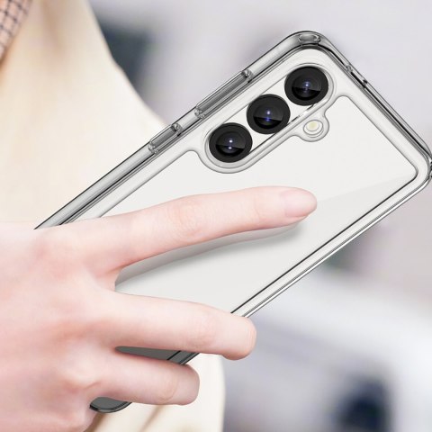 Etui pokrowiec na Samsung Galaxy S25 Edge z elastyczną ramką Outer Space Case - przezroczyste HURTEL