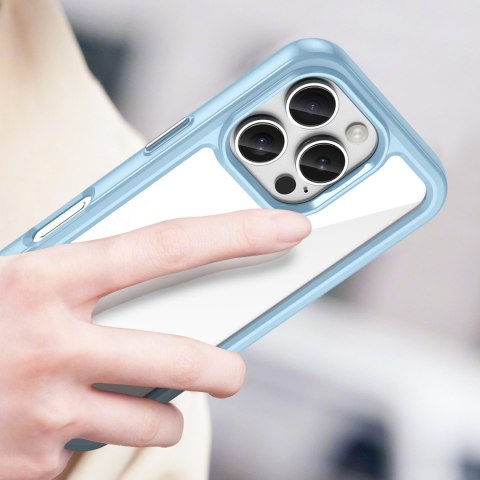 Etui pokrowiec z elastyczną ramką na iPhone 16e Outer Space Case - niebieski HURTEL