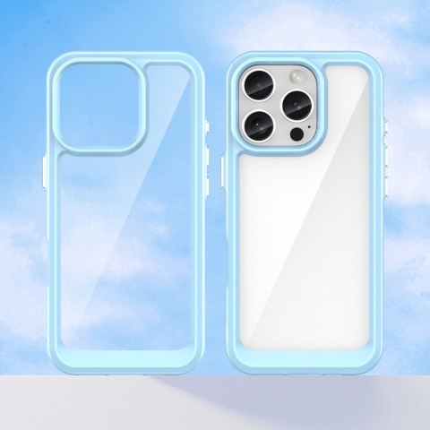 Etui pokrowiec z elastyczną ramką na iPhone 16e Outer Space Case - niebieski HURTEL