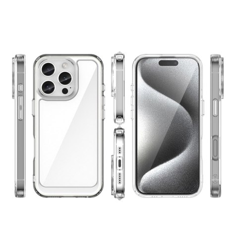 Etui pokrowiec z elastyczną ramką na iPhone 16e Outer Space Case - przezroczysty HURTEL