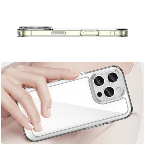 Etui pokrowiec z elastyczną ramką na iPhone 16e Outer Space Case - przezroczysty HURTEL