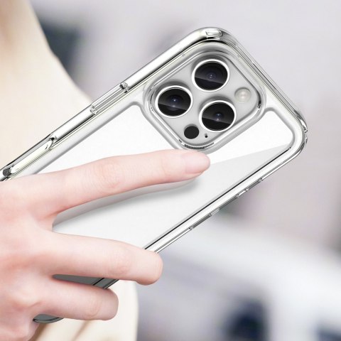 Etui pokrowiec z elastyczną ramką na iPhone 16e Outer Space Case - przezroczysty HURTEL