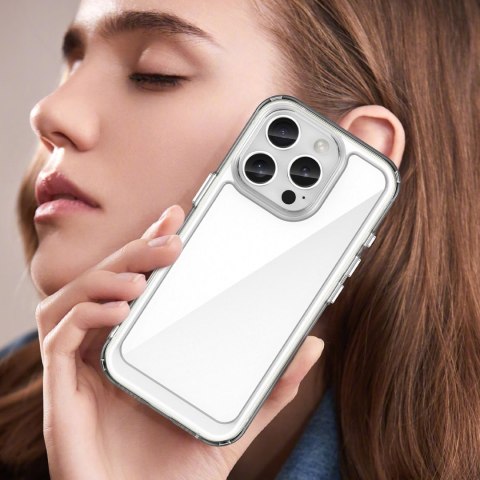 Etui pokrowiec z elastyczną ramką na iPhone 16e Outer Space Case - przezroczysty HURTEL