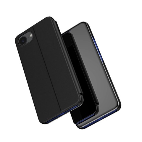 Etui pokrowiec z klapką na iPhone 16e Clear View Case - czarny HURTEL