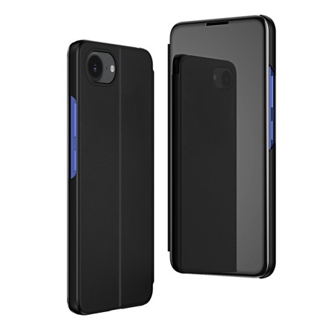 Etui pokrowiec z klapką na iPhone 16e Clear View Case - czarny HURTEL