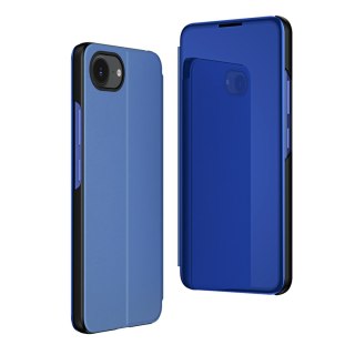 Etui pokrowiec z klapką na iPhone 16e Clear View Case - niebieski HURTEL