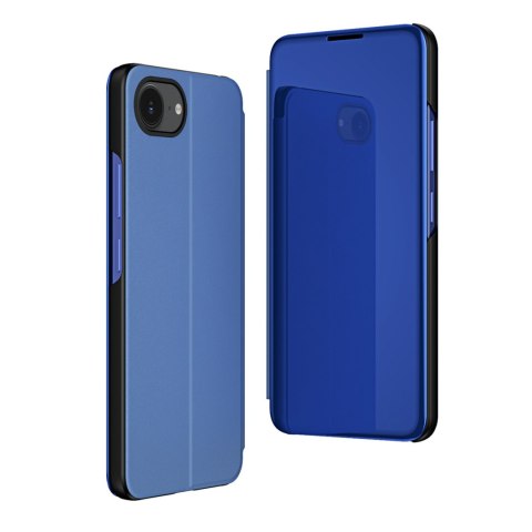 Etui pokrowiec z klapką na iPhone 16e Clear View Case - niebieski HURTEL