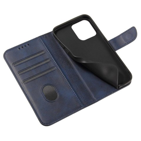 Etui pokrowiec z klapką na iPhone 16e Magnet Case - niebieski HURTEL