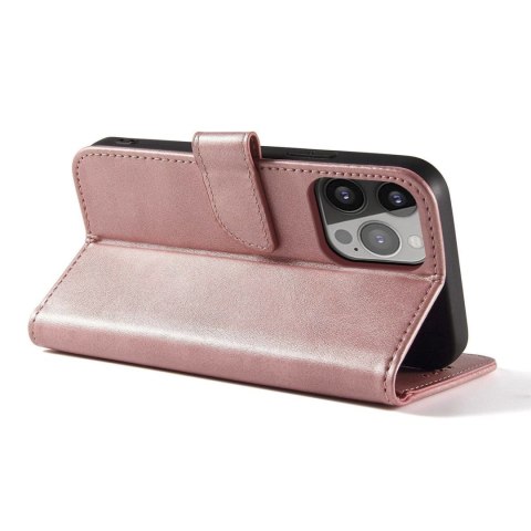 Etui pokrowiec z klapką na iPhone 16e Magnet Case - różowy HURTEL