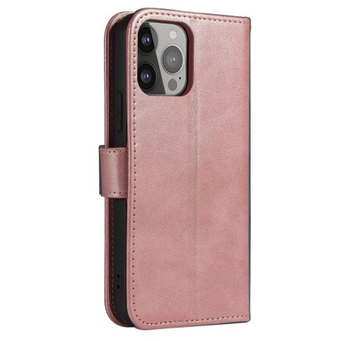 Etui pokrowiec z klapką na iPhone 16e Magnet Case - różowy HURTEL