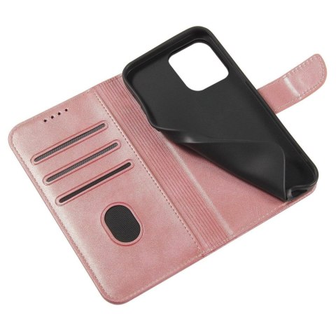 Etui pokrowiec z klapką na iPhone 16e Magnet Case - różowy HURTEL
