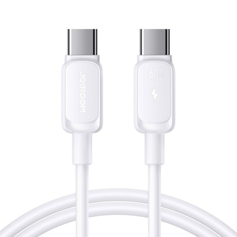 Kabel przewód do ładowania transmisji danych USB-C 60W 1.2m - biały JOYROOM