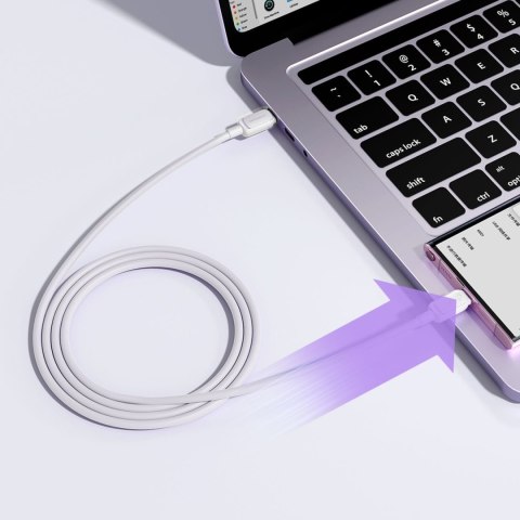 Kabel przewód do ładowania transmisji danych USB-C 60W 1.2m - biały JOYROOM