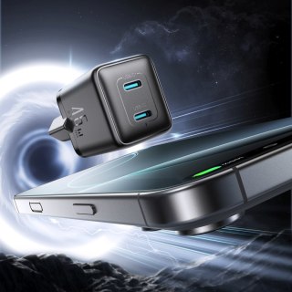 Ładowarka sieciowa 2x USB-C EU 45W - czarna JOYROOM