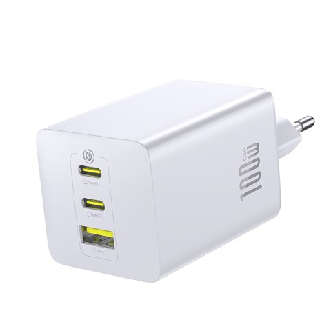 Ładowarka sieciowa EnerFill FE11 2x USB-C USB-A 100W - biała BASEUS