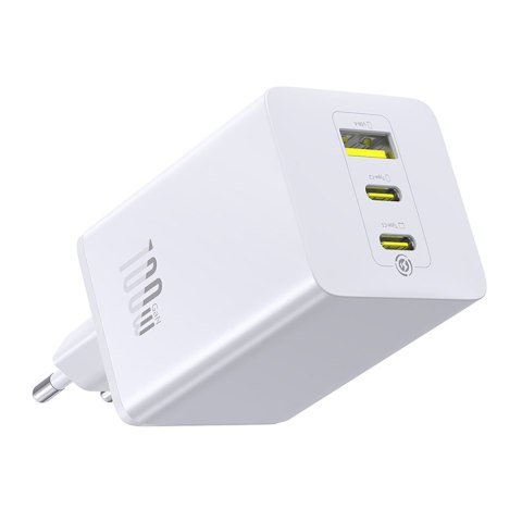 Ładowarka sieciowa EnerFill FE11 2x USB-C USB-A 100W - biała BASEUS