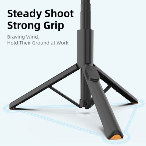 Selfie Stick kijek do zdjęć statyw tripod składany z pilotem Bluetooth 146 cm Tech-Protect