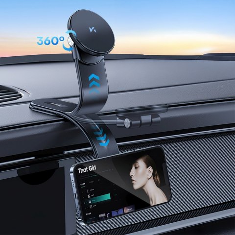 Uchwyt samochodowy magnetyczny z ładowarką indukcyjną do telefonu na kokpit 15W MagSafe WOZINSKY