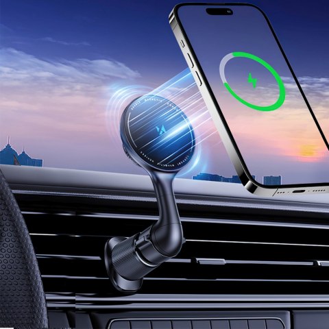 Uchwyt samochodowy z ładowarką indukcyjną do telefonu na kratkę Qi MagSafe 15W WOZINSKY