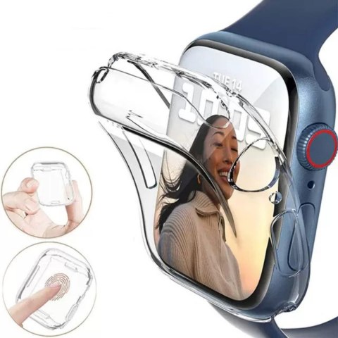 Etui na Apple Watch Series 7/8/9 41 mm Ultra Clear Watch Case - przezroczyste HURTEL