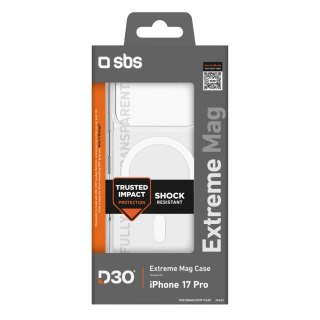 Etui na iPhone 17 Pro z technologią D3O Extreme Mag - przezroczyste SBS