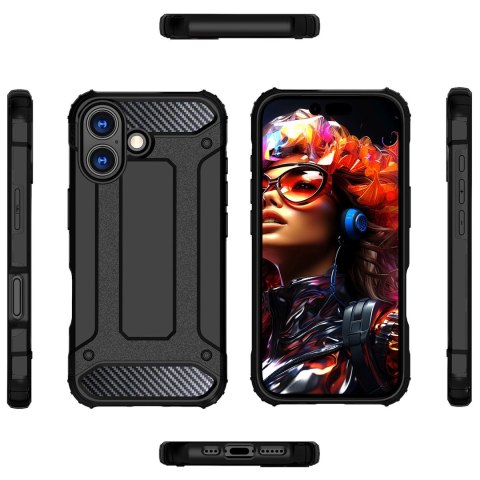 Etui pancerne na iPhone 17 Hybrid Armor - czarne HURTEL