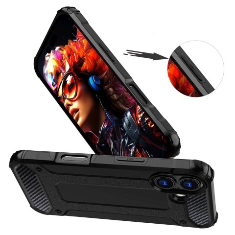 Etui pancerne na iPhone 17 Hybrid Armor - czarne HURTEL