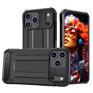 Etui pancerne na iPhone 17 Pro Hybrid Armor - czarne HURTEL