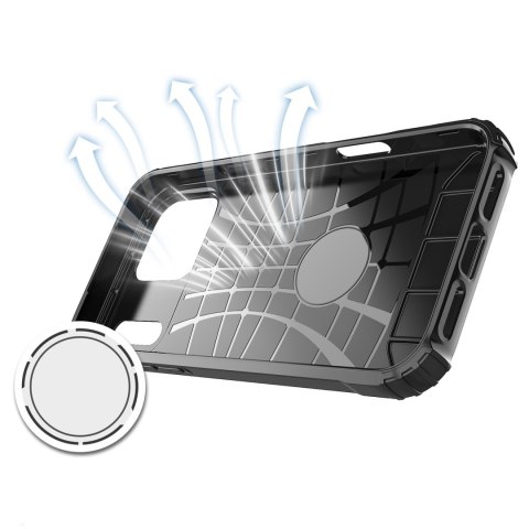 Etui pancerne na iPhone 17 Pro Max Hybrid Armor - czarne HURTEL