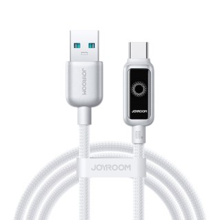 Kabel przewód w oplocie USB-A - USB-C 66W 1.2m - biały JOYROOM