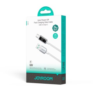 Kabel przewód w oplocie USB-A - USB-C 66W 1.2m - biały JOYROOM