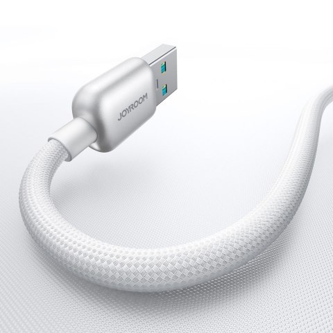 Kabel przewód w oplocie USB-A - USB-C 66W 1.2m - biały JOYROOM