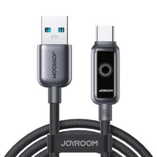 Kabel przewód w oplocie USB-A - USB-C 66W 1.2m - czarny JOYROOM