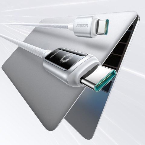 Kabel przewód w oplocie USB-C 100W 1.2m - biały JOYROOM