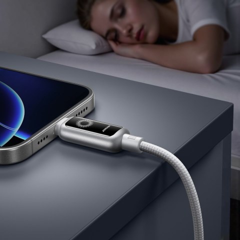 Kabel przewód w oplocie USB-C 100W 1.2m - biały JOYROOM